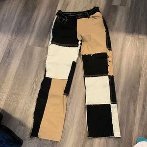 Patched jeans